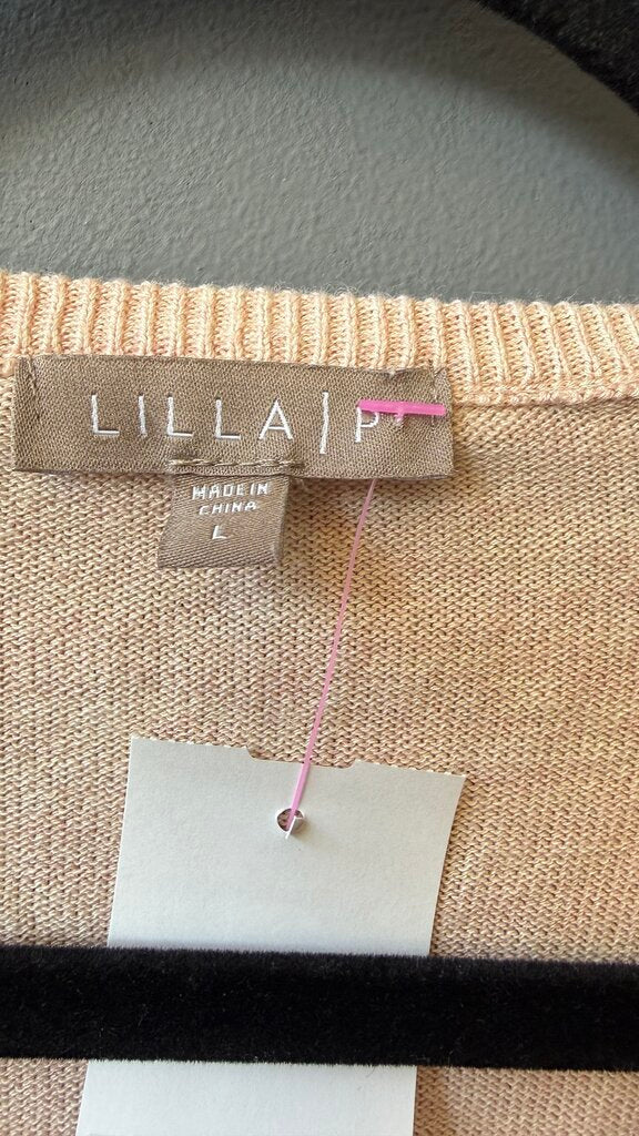 Cotton Blend Notch Neck Sweater