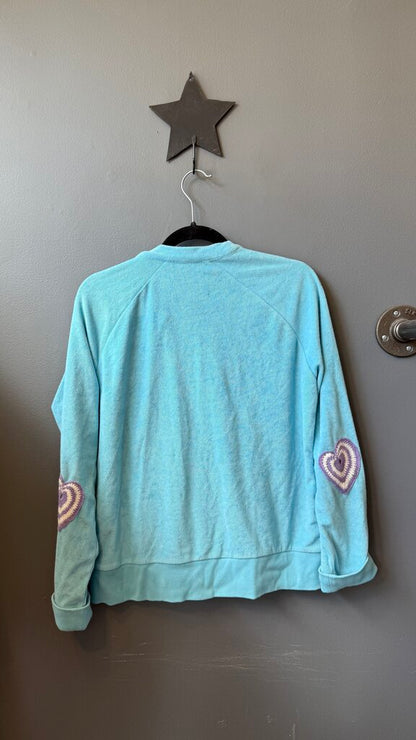 Heart Elbow Patch Terry Jacket