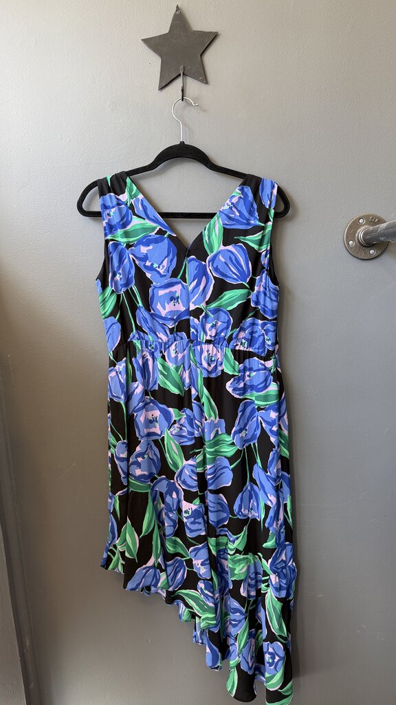 Floral Asymmetrical Midi Dress