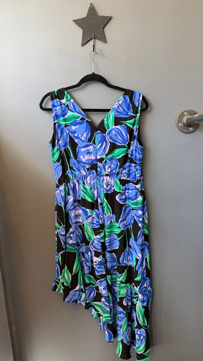 Floral Asymmetrical Midi Dress