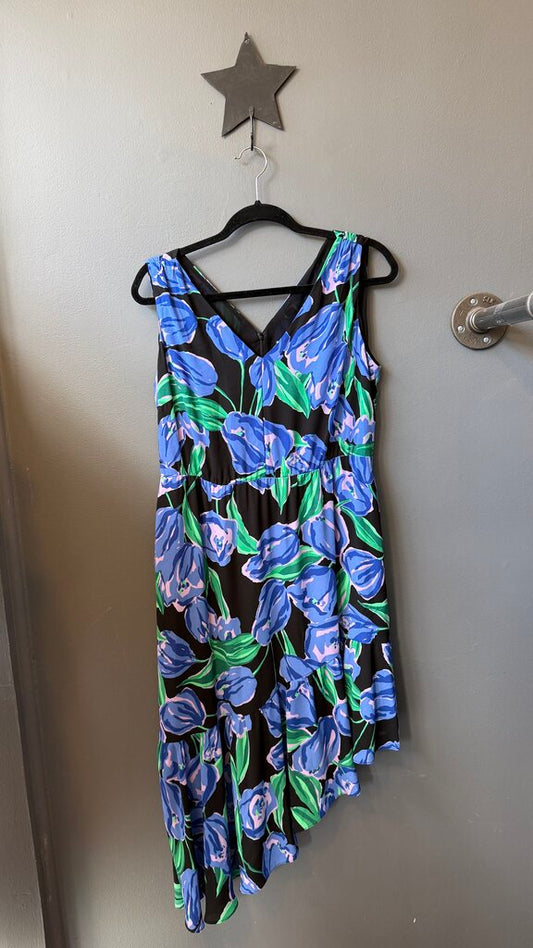 Floral Asymmetrical Midi Dress
