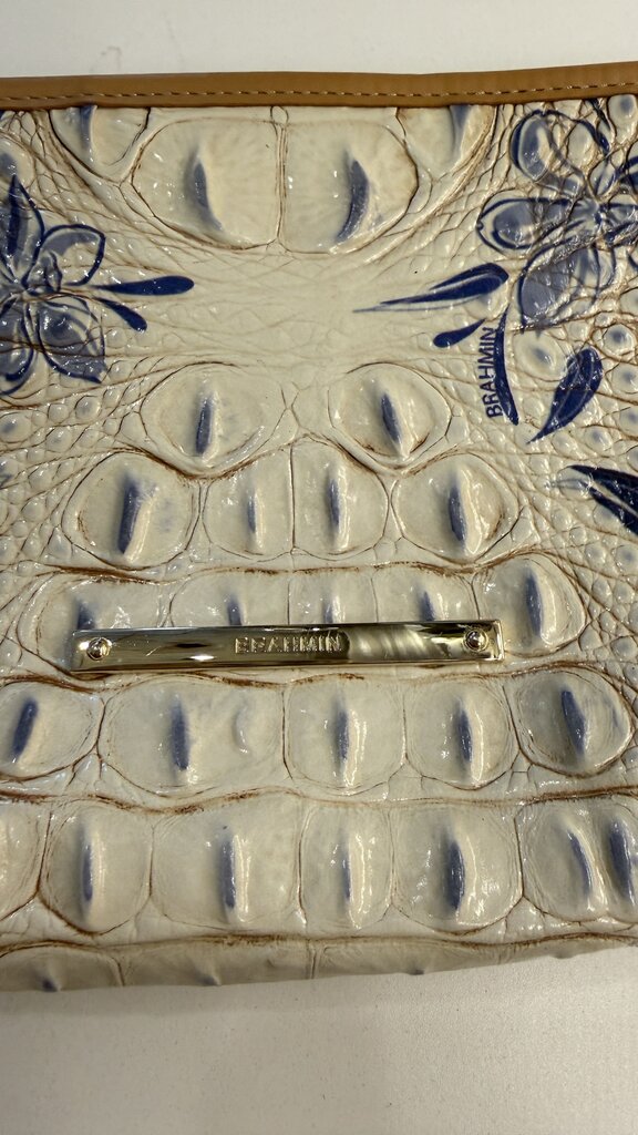 Floral Croc Embossed Wristlet