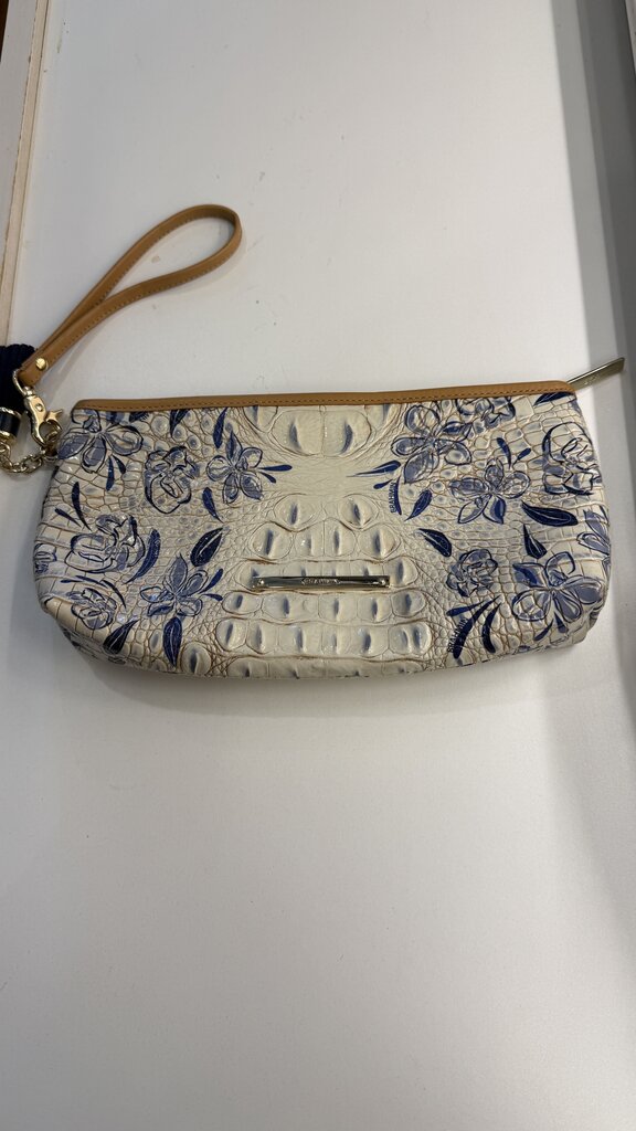 Floral Croc Embossed Wristlet