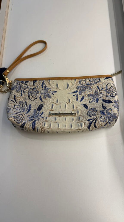 Floral Croc Embossed Wristlet
