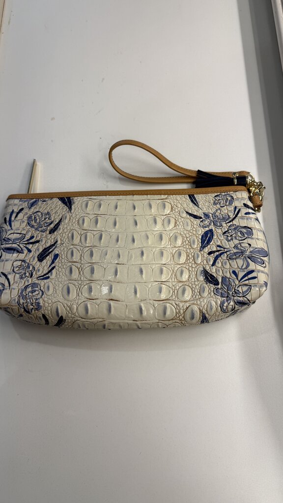 Floral Croc Embossed Wristlet