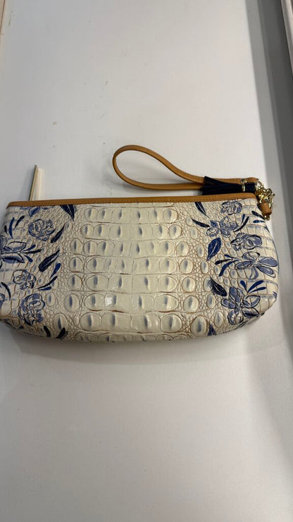Floral Croc Embossed Wristlet