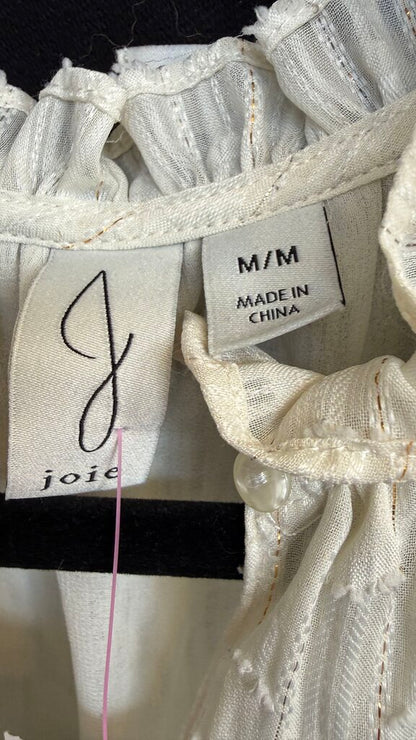 Ruffle Trim Dot Blouse