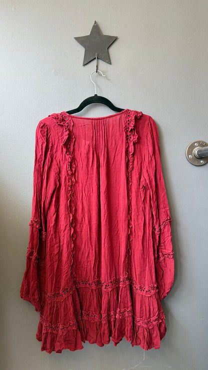 Lace Trim Mini Dress