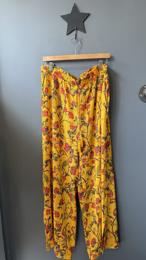 Wide Leg Floral Pants