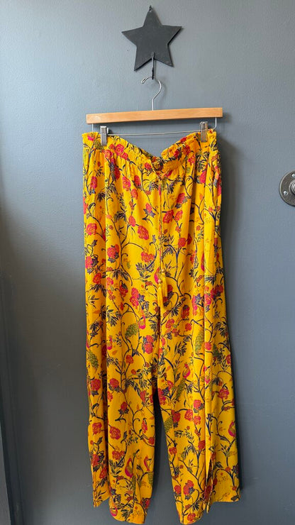 Wide Leg Floral Pants