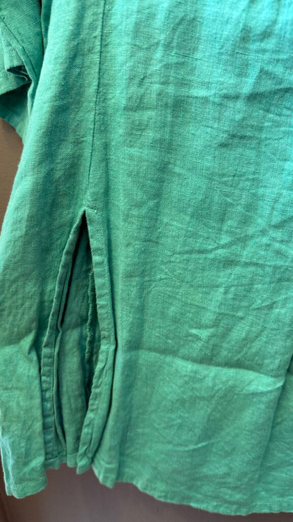 Pintuck Linen Tunic Top