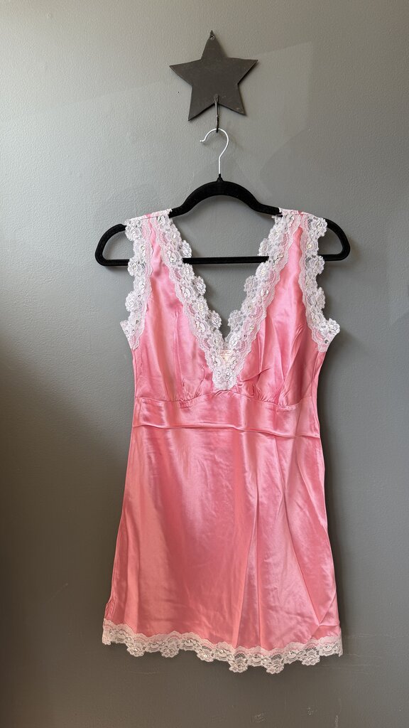Silk Lace Trim Chemise
