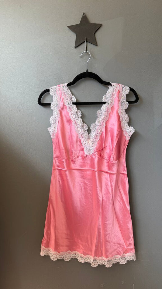 Silk Lace Trim Chemise