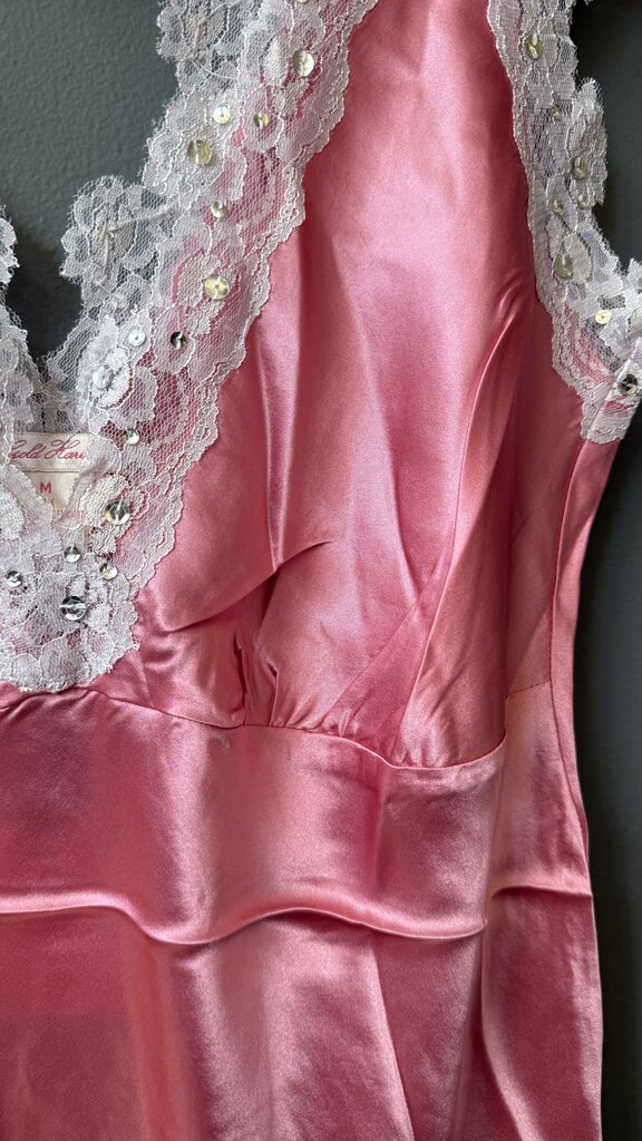 Silk Lace Trim Chemise