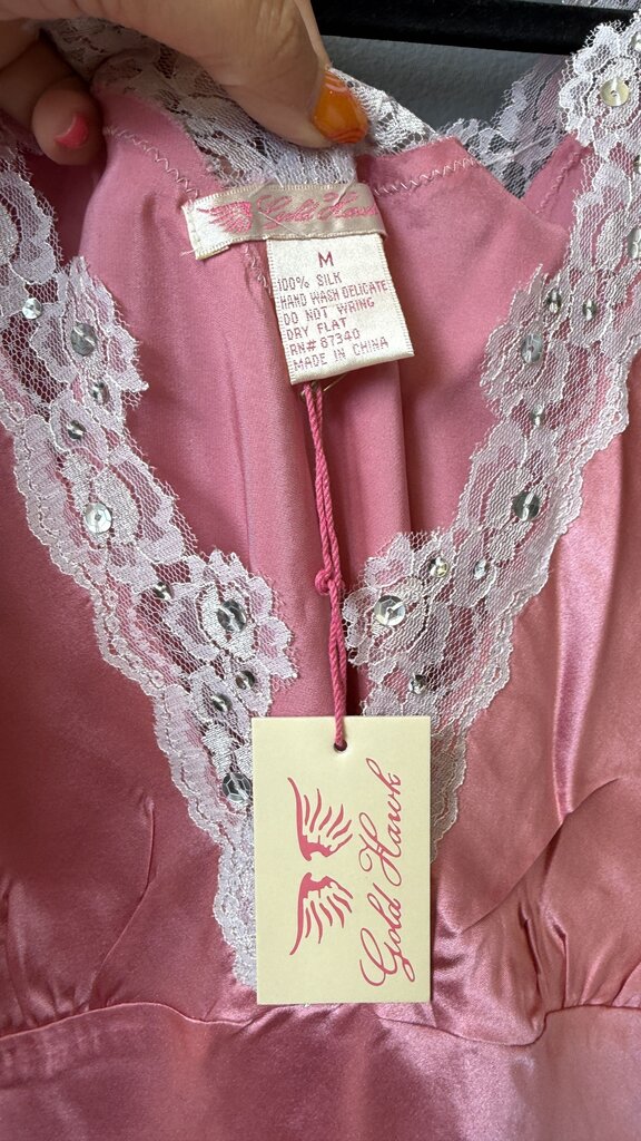 Silk Lace Trim Chemise