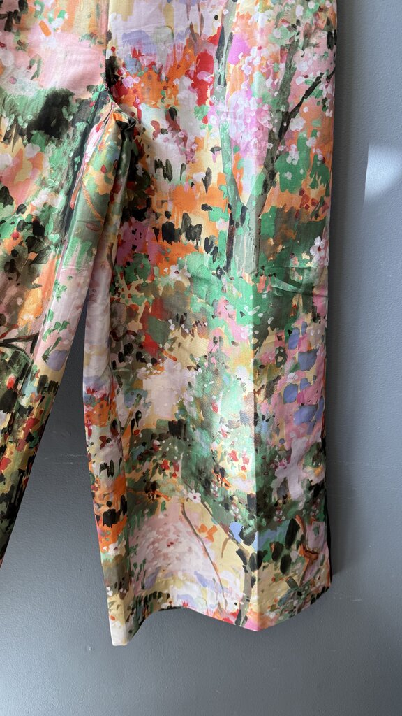 Wide Leg Satin Printed Palazzo Pants