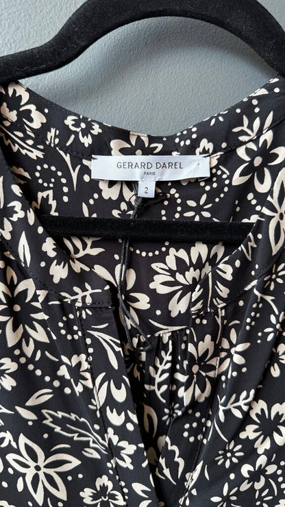Floral Satin Swing Dress