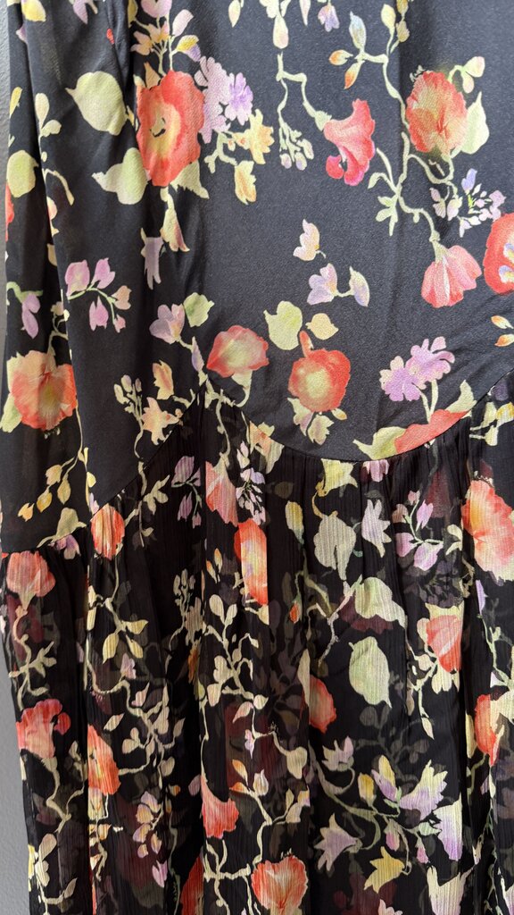 Silk Chiffon Floral Maxi Dress