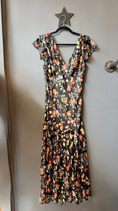 Silk Chiffon Floral Maxi Dress