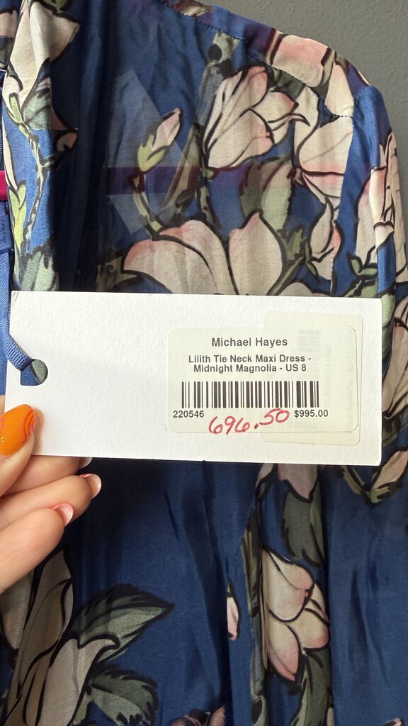 Tie Neck Longsleeve Maxi Dress