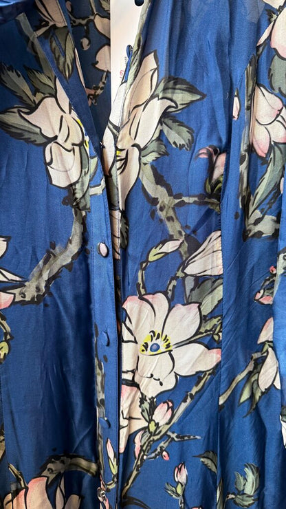 Tie Neck Longsleeve Maxi Dress