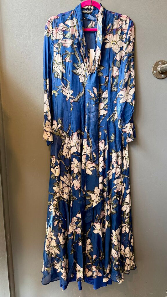 Tie Neck Longsleeve Maxi Dress