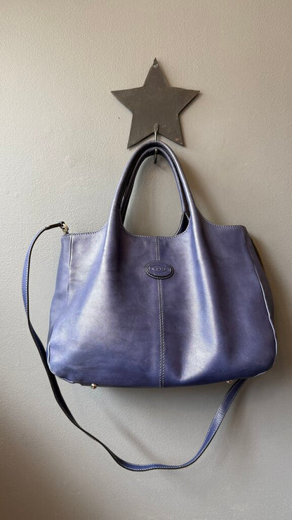 Top Handle Leather Crossbody Satchel