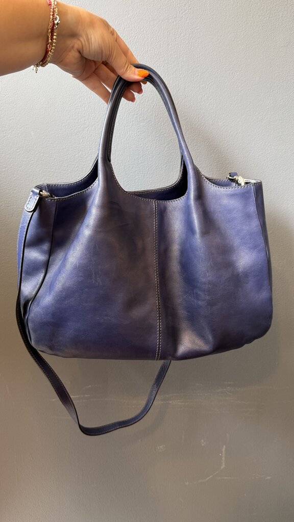 Top Handle Leather Crossbody Satchel