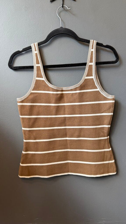 3 Set Stripe Knit Shorts + Tank + Sweater