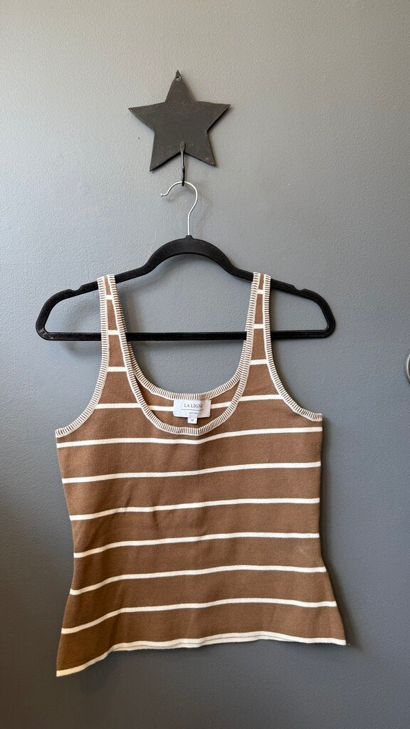 3 Set Stripe Knit Shorts + Tank + Sweater
