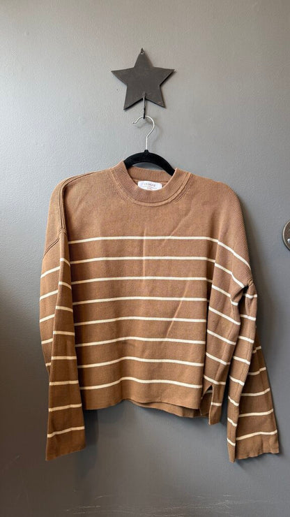 3 Set Stripe Knit Shorts + Tank + Sweater