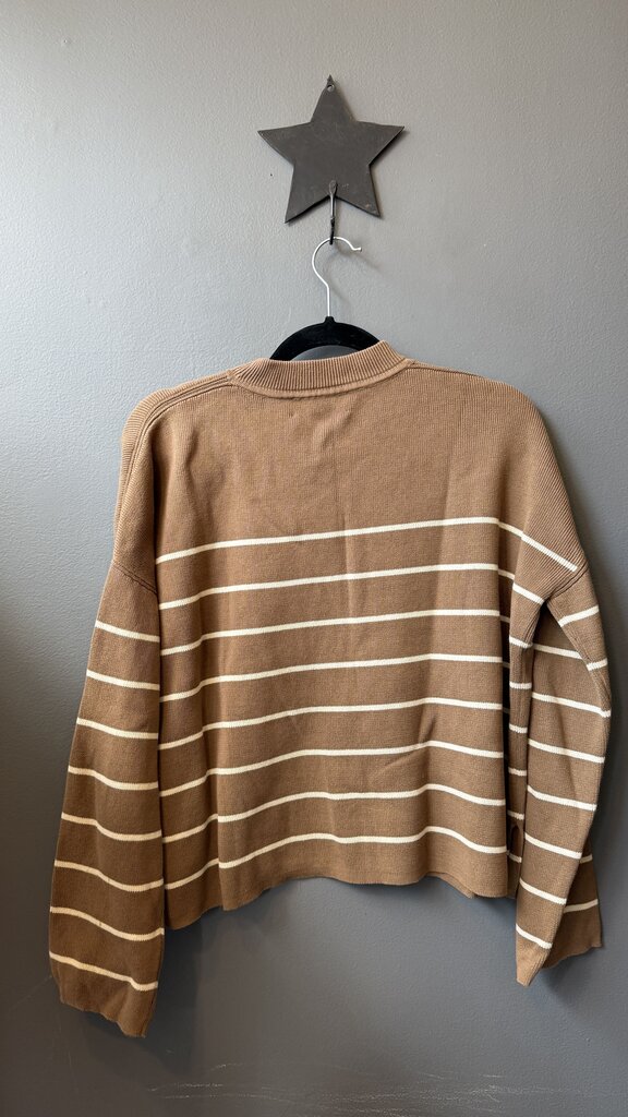 3 Set Stripe Knit Shorts + Tank + Sweater