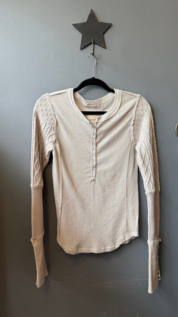 Waffle Longsleeve Henley Top