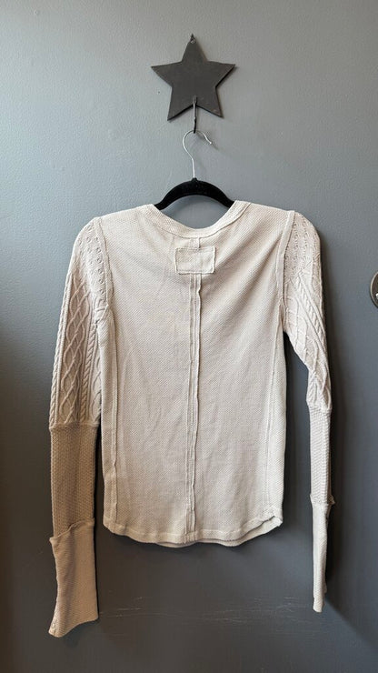 Waffle Longsleeve Henley Top