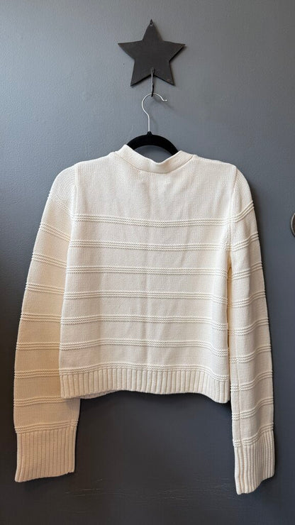 Vneck Cotton Knit Jill Caridgan Sweater