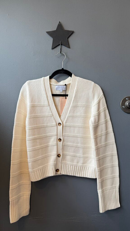 Vneck Cotton Knit Jill Caridgan Sweater