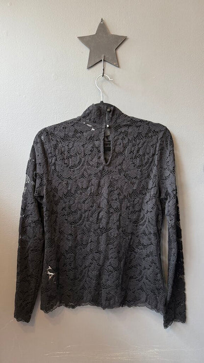 Lace Mockneck Top