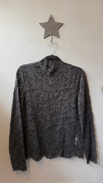 Lace Mockneck Top