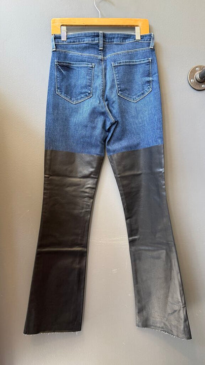 Coated Bootcut Jeans