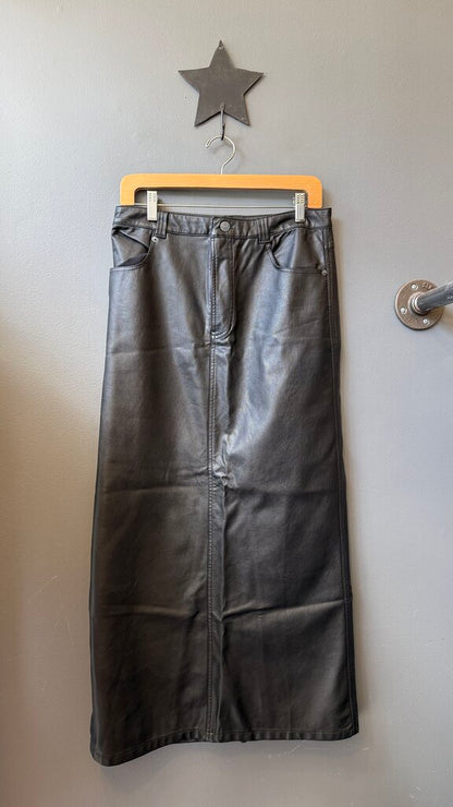 Faux Leather Maxi Skirt