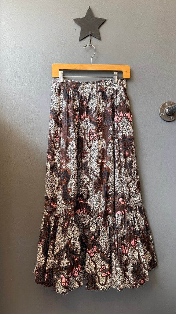Printed Full Maxi Skirt