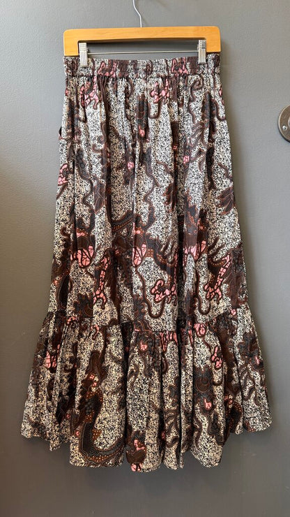 Printed Full Maxi Skirt