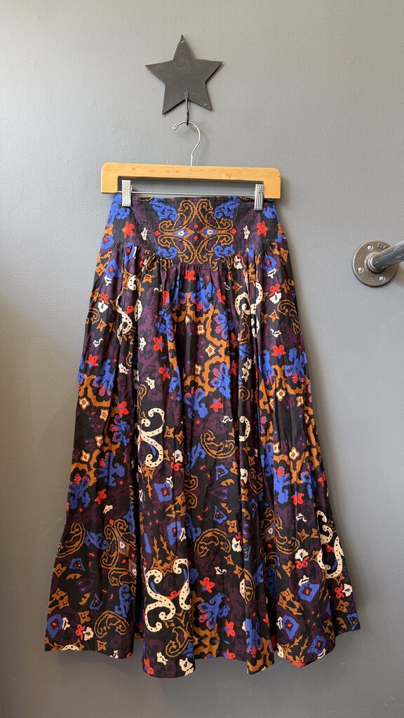 Printed Full Midi Skirt