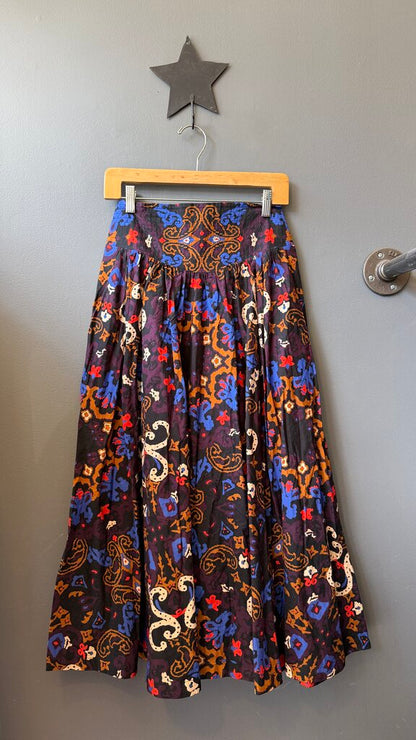 Printed Full Midi Skirt