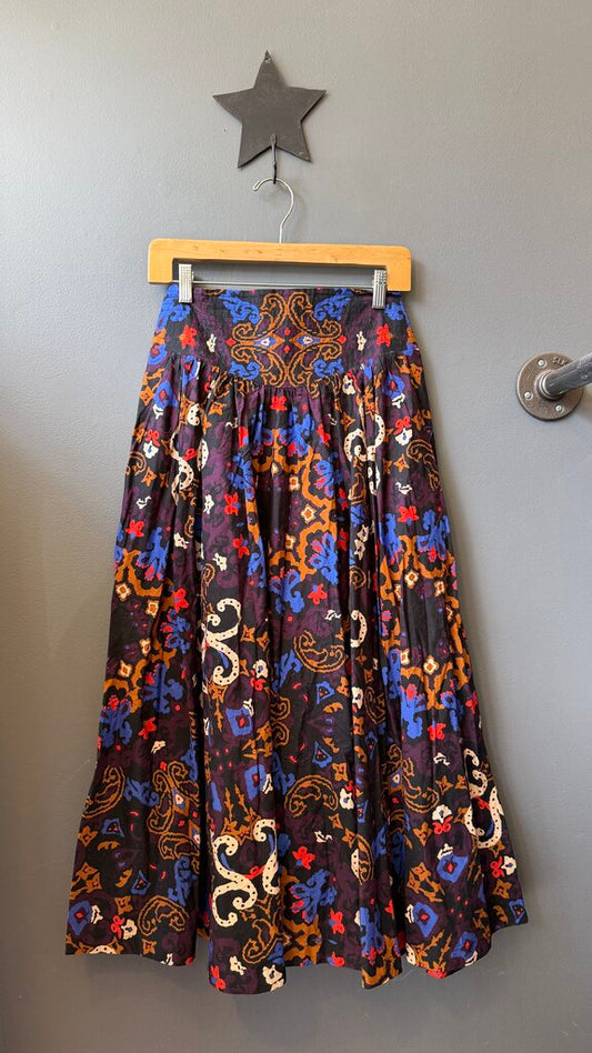 Printed Full Midi Skirt
