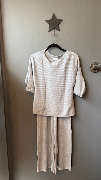 Ribbed Wide Leg Pants + Dolman Top