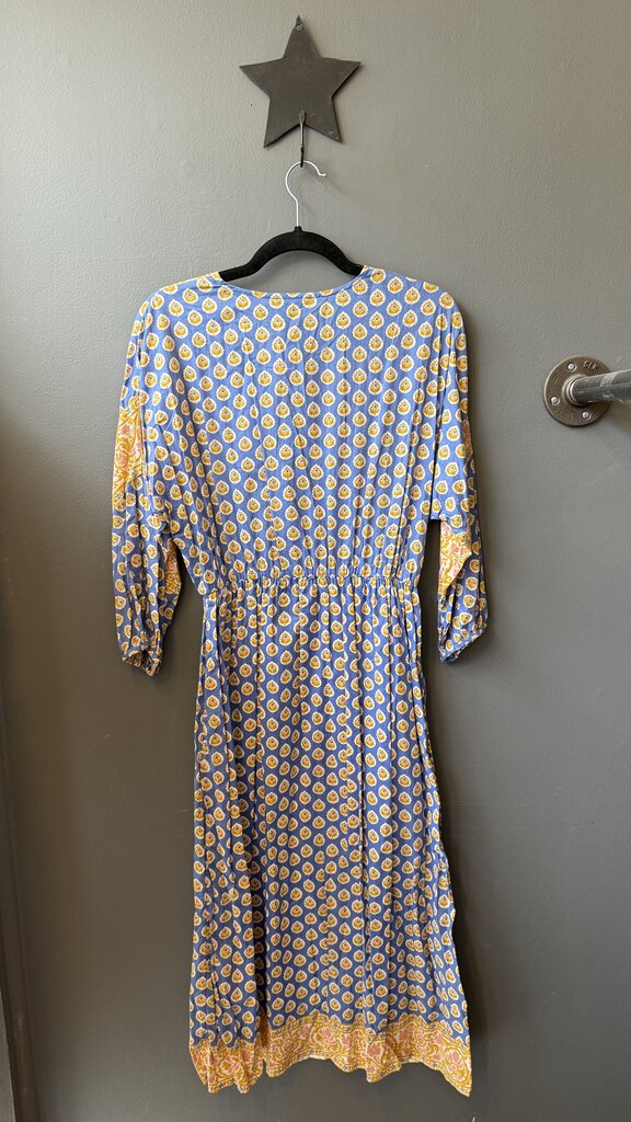 Block Print Oversized Midi Dress
