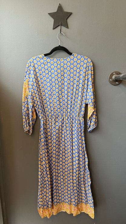 Block Print Oversized Midi Dress
