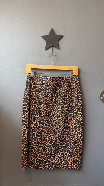 Leopard Pencil Skirt