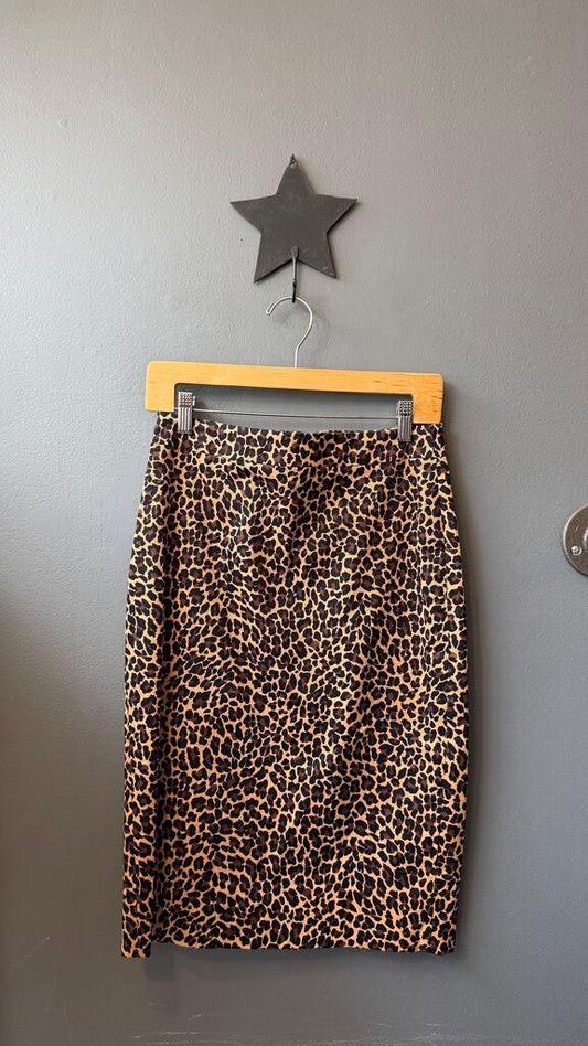 Leopard Pencil Skirt
